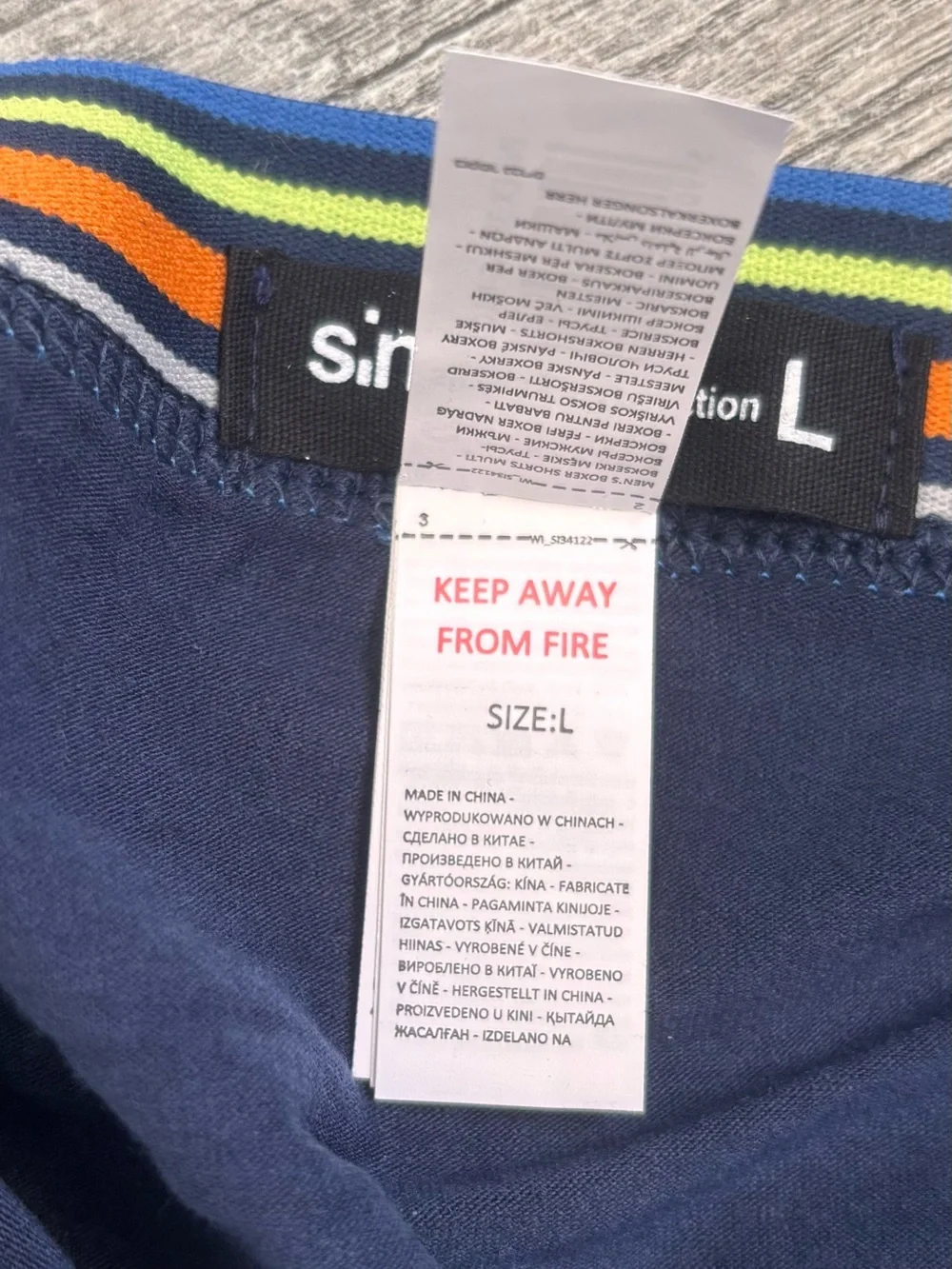 NWT Sinsay Men's Hipster Boxers 3 Pack Sz L Cotton Rich Solid /Striped Waistband